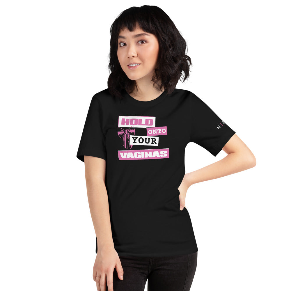 M3GAN 2.0 Hold Onto Your Vaginas T-Shirt (Bow Edition)