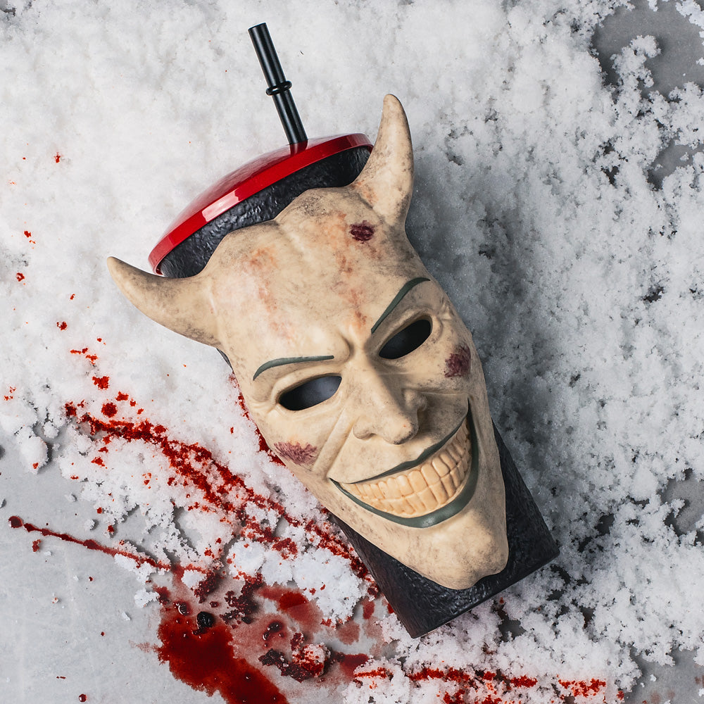 Black Phone 2 Grabber Mask Tumbler | Spooky Horror Movie Drinkware