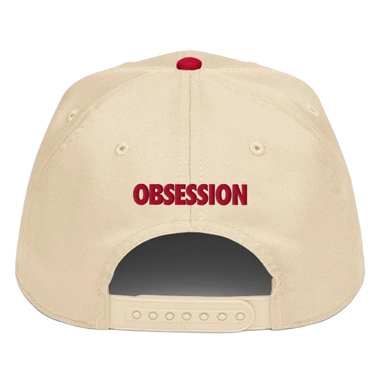 Side profile of Obsession embroidered hat