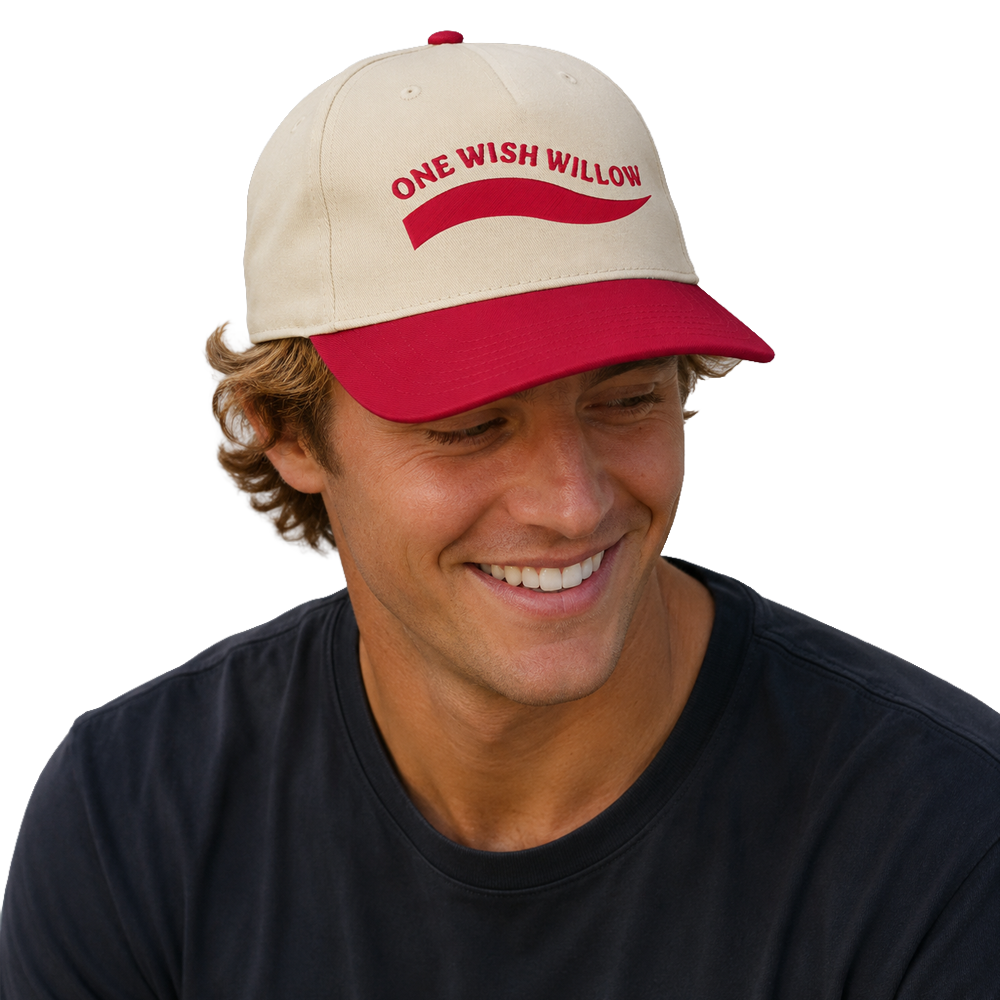 Close-up of embroidery on Obsession hat