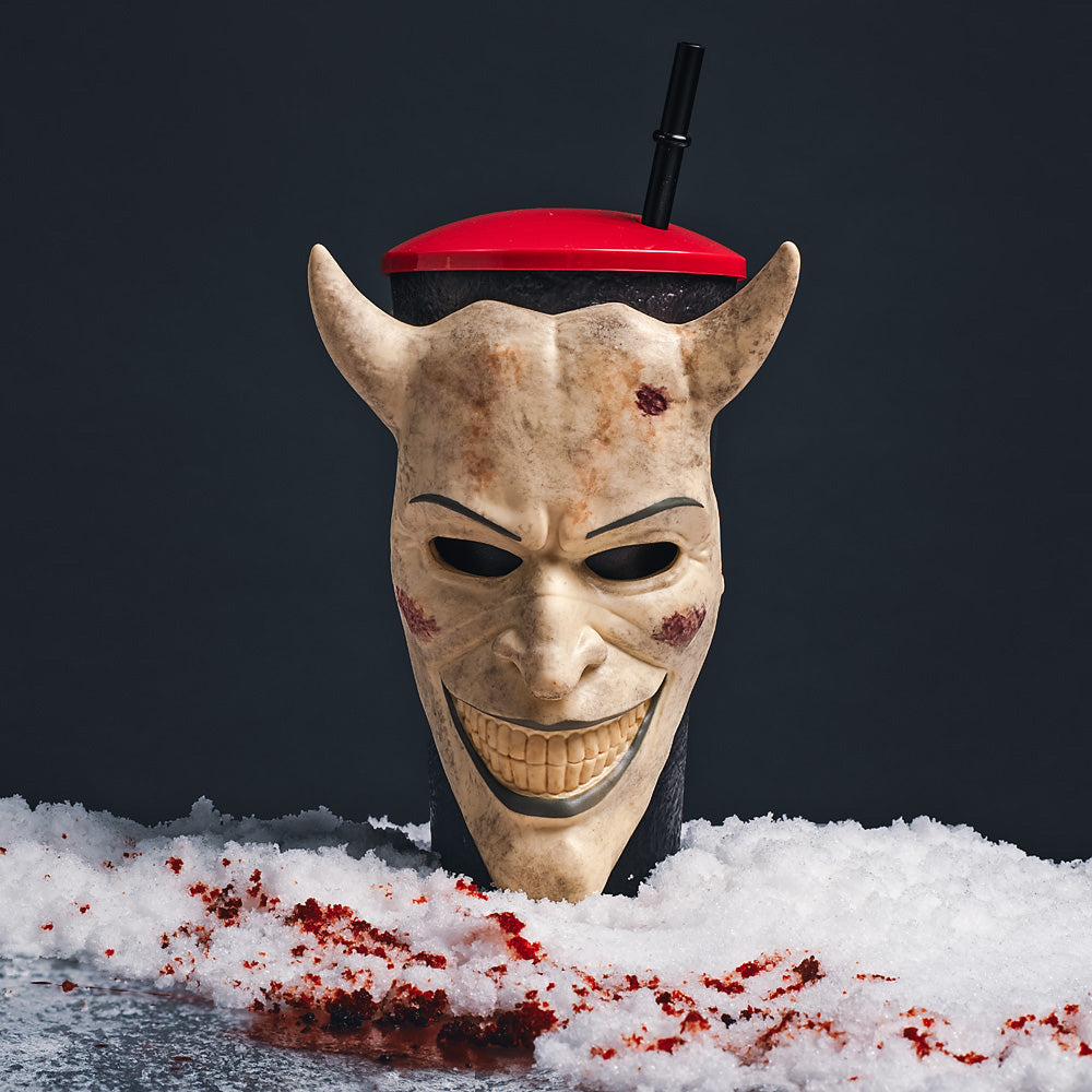 Black Phone 2 Grabber Mask Tumbler | Spooky Horror Movie Drinkware