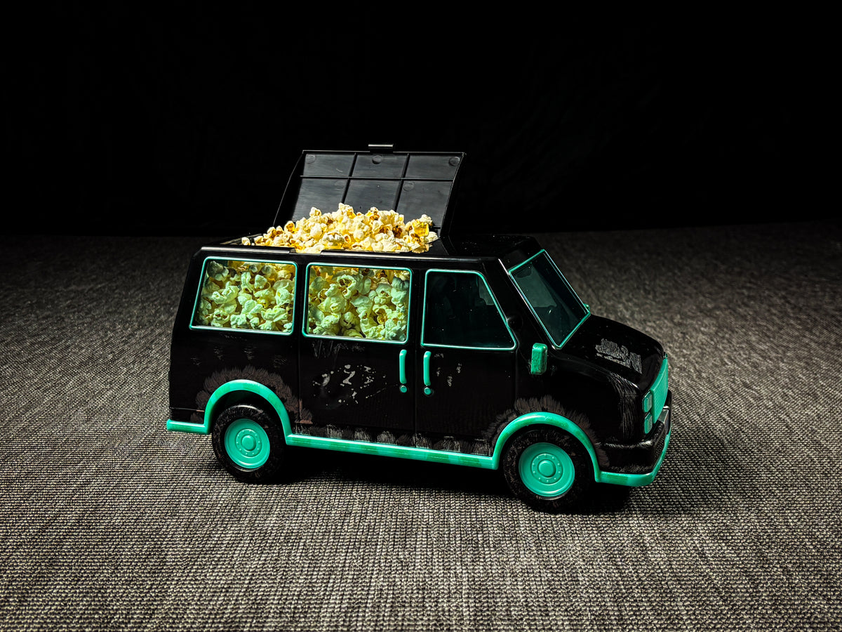 Blumhouse Van Popcorn Bucket with Stickers and Fog