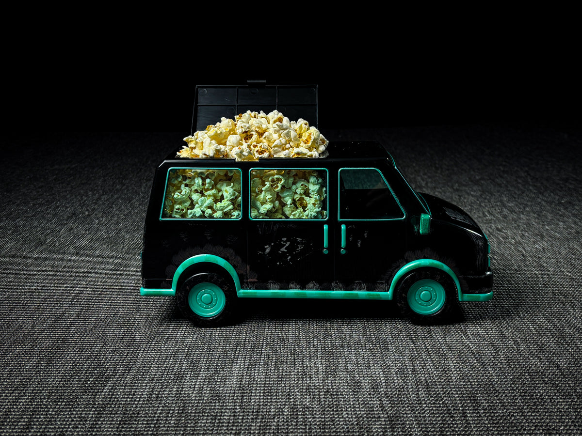 Blumhouse Van Popcorn Bucket with Stickers and Fog