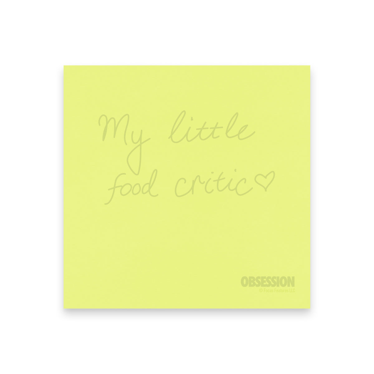 Obsession Sticky Note Obsession “My Little Food Critic” Sticky Notes – Blumhouse Shop