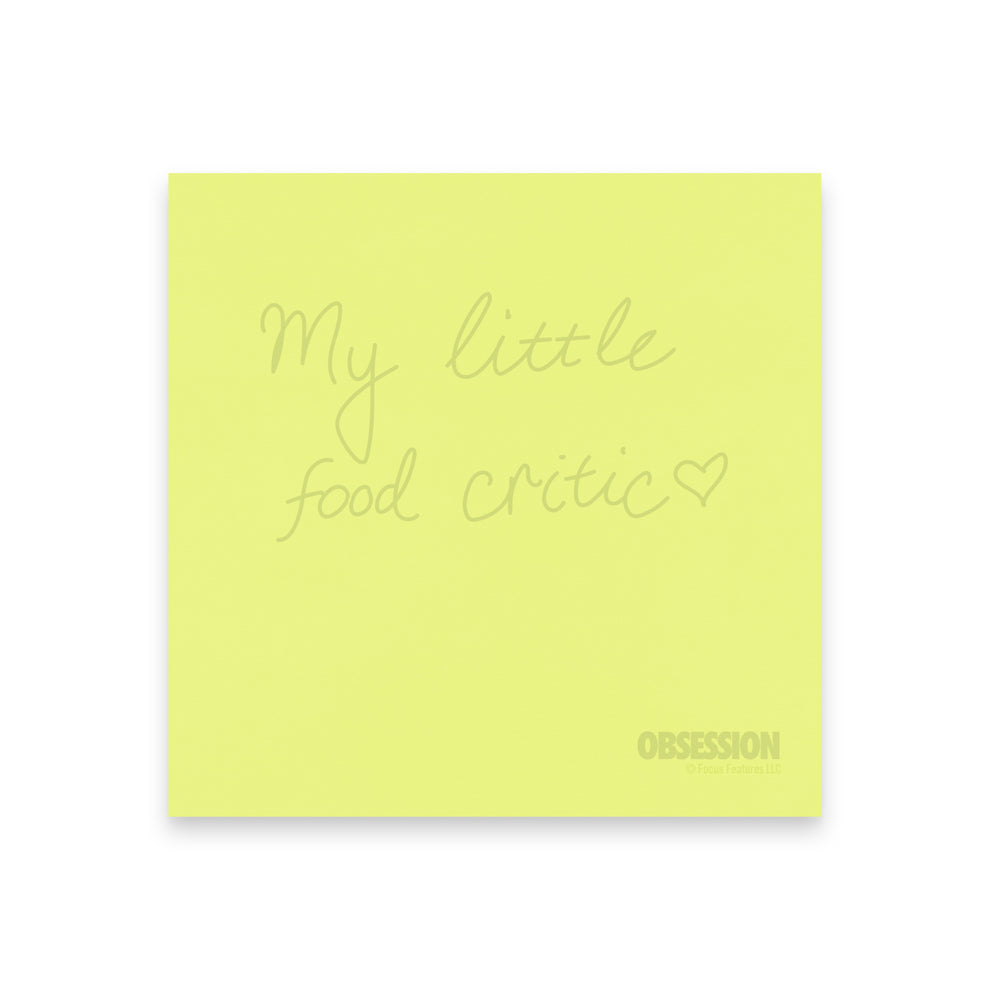 Obsession “My Little Food Critic” Sticky Notes – Blumhouse Shop