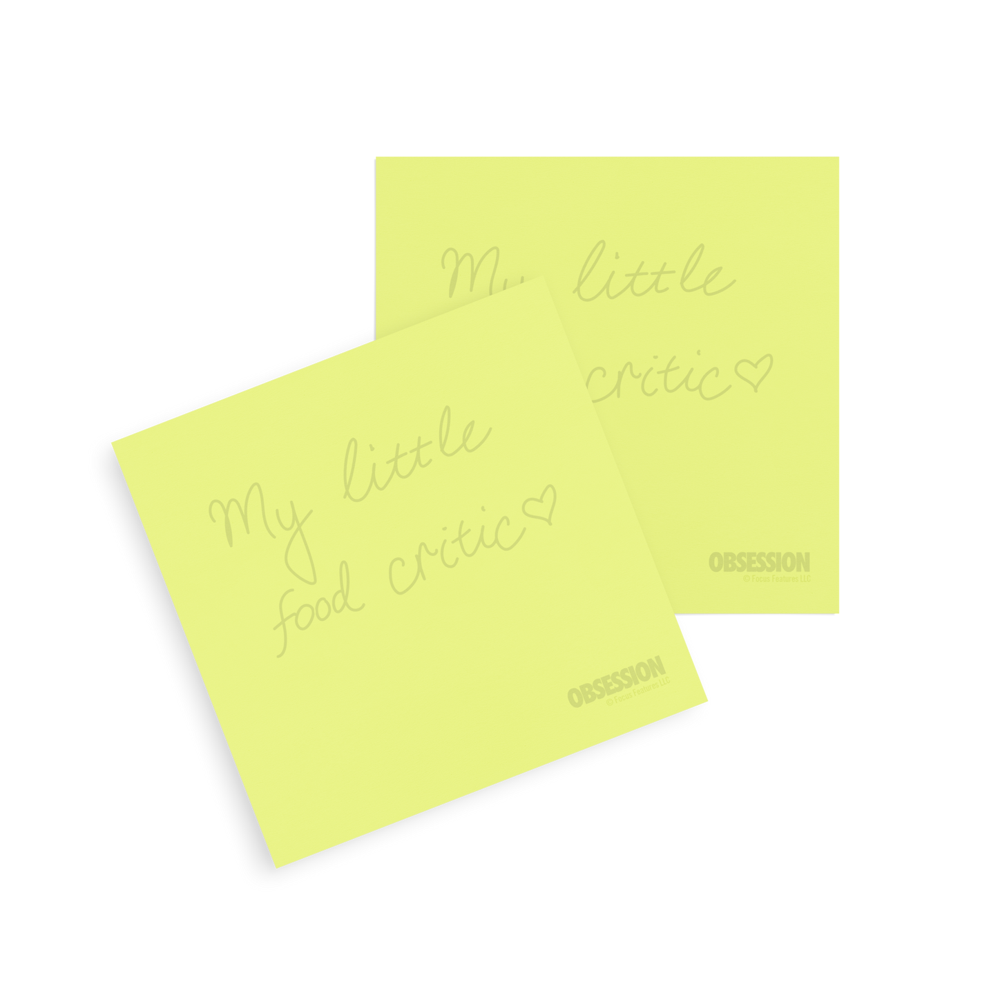 Obsession “My Little Food Critic” Sticky Notes