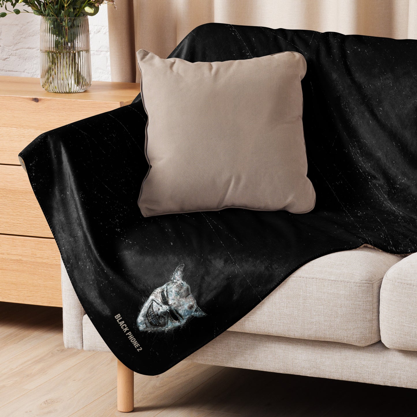 Black Phone 2 Sherpa Blanket featuring The Grabber