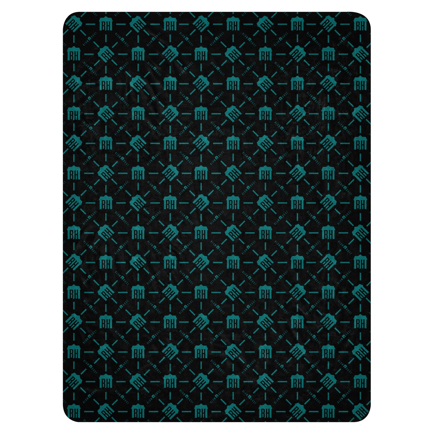 Blumhouse Sherpa Blanket Patterned Logo